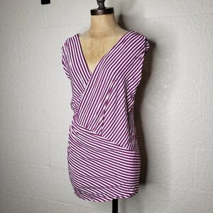 NWT Metaphor Sleeveless Striped Wrap Top Small
